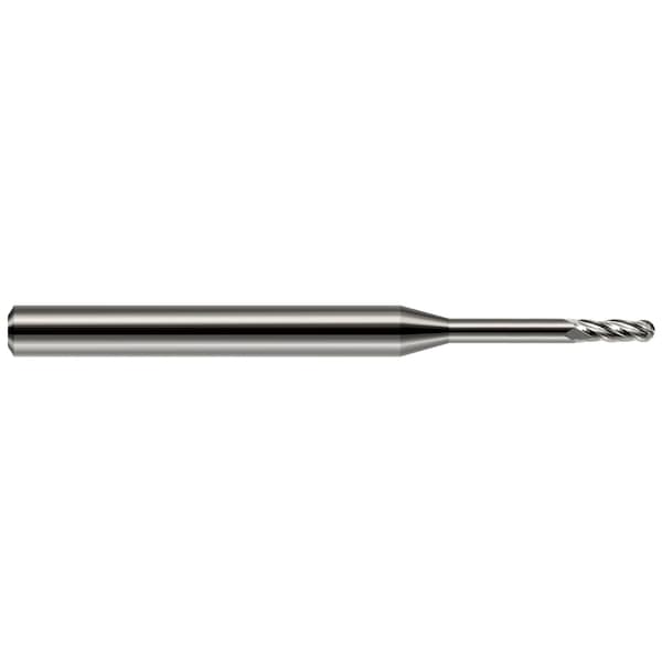 Miniature End Mill - Ball - Long Flute 0.0780" (5/64) Cutter DIA x 0.3120" (5/16) Length of Cut
